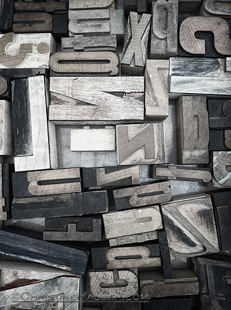 Old Printing Press Letters